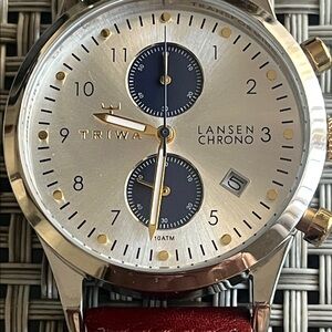 Lansen Chrono Silver and Blue Men's Watch